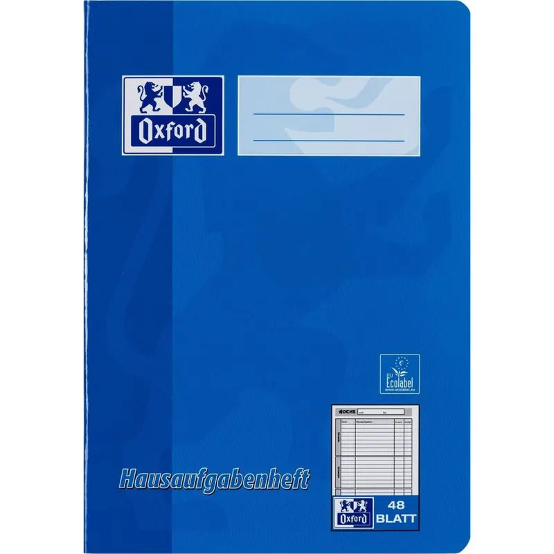 Oxford 100057950 Hausaufgabenheft - A5, 48 Blatt, sortiert