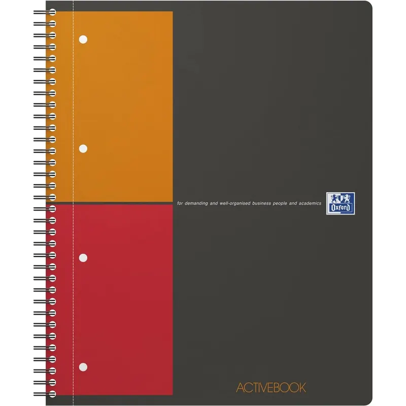 Oxford Collegeblock A4 Activebook "International" kariert, ein versetzbares Register, 4-fach gelocht, 1 Stück