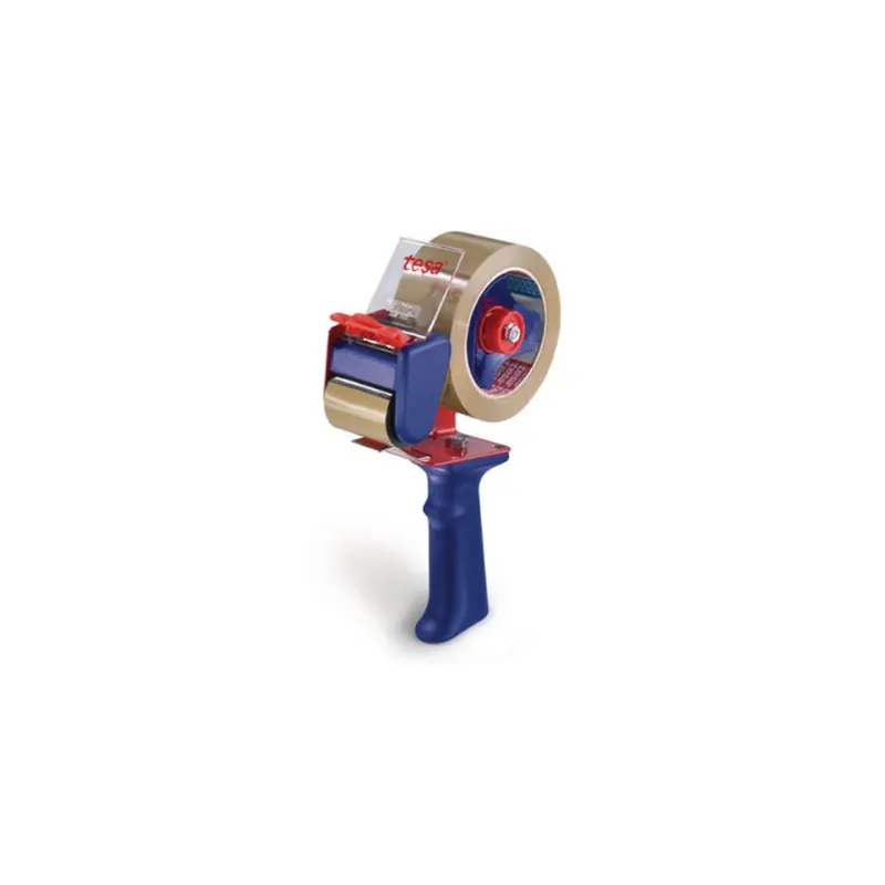Packband Handabroller tesa tesapack Economy 06300 - bis 50 mm rot/blau einzeln