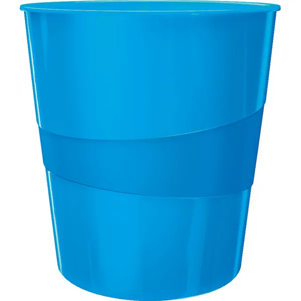 Papierkorb Leitz WOW 5278 - blau metallic 15 Liter PS
