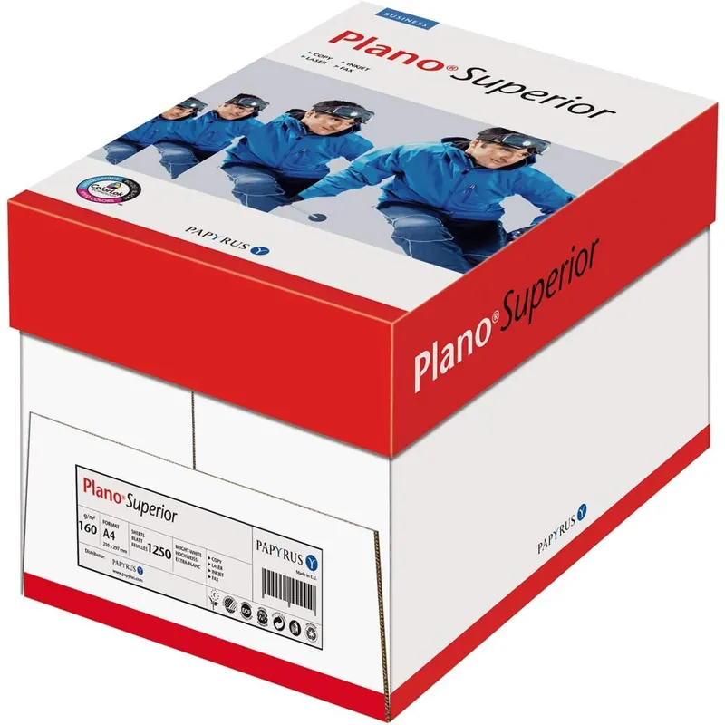 Papyrus 88026787 Drucker-/Kopierpapier Premium PlanoSuperior DIN A4, 5x250 Blatt, matt, weiß ,160 g/m²