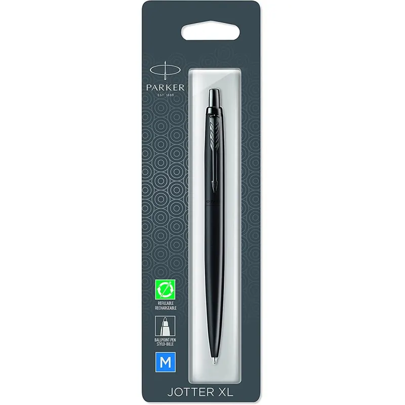 PARKER 2122757 Kugelschreiber Jotter XL Monochrom Premium Schwarz M blau Blister