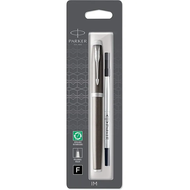 Parker IM Tintenroller | Dark Espresso | feine Spitze | Schwarz