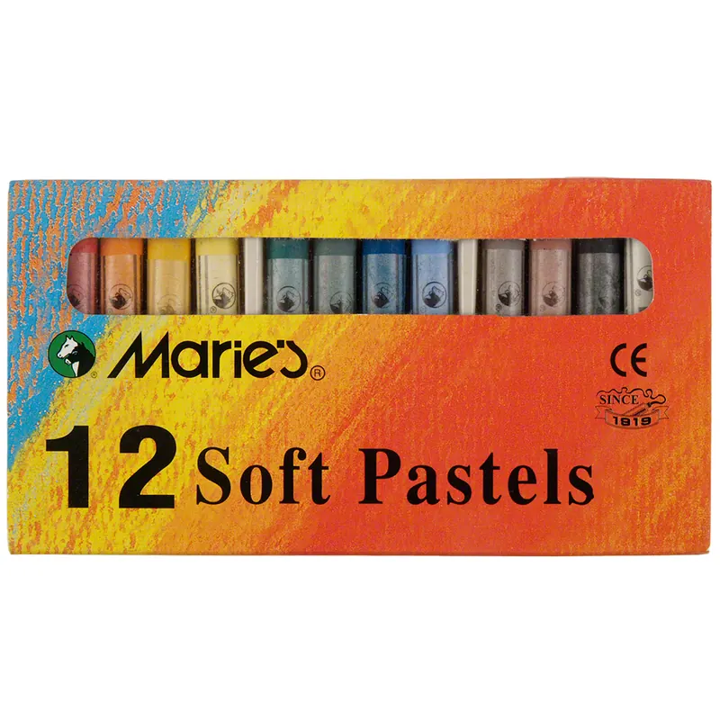 Pastellkreiden-Set, P/12 Stück, Kalt- und Warmtöne