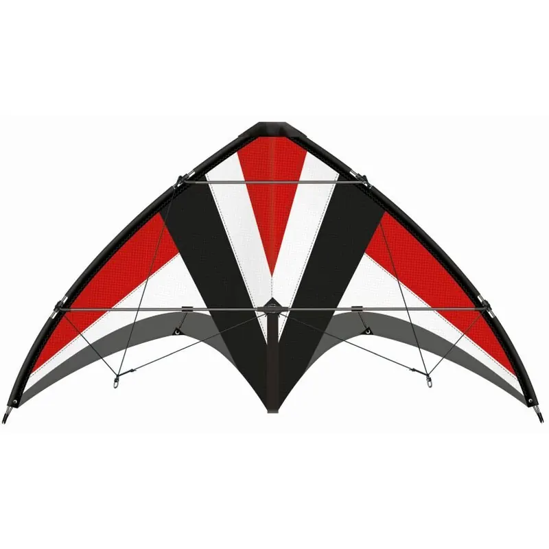 Paul Günther 1031 - Sportlenkdrachen Whisper 125 GX, Drachen für Anfänger, Segel aus reißfestem Ripstop-Polyester, robuste Fiberglasstäbe, mit Lenkspulen und Schnur, ca. 125 x 54 cm groß