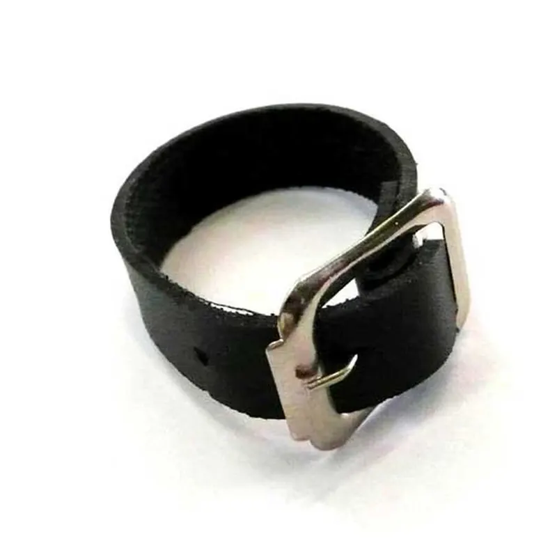Peach Befestigungsschlaufe für Gepäckanhänger, Leder, schwarz, PPR510, 25 Stk.
