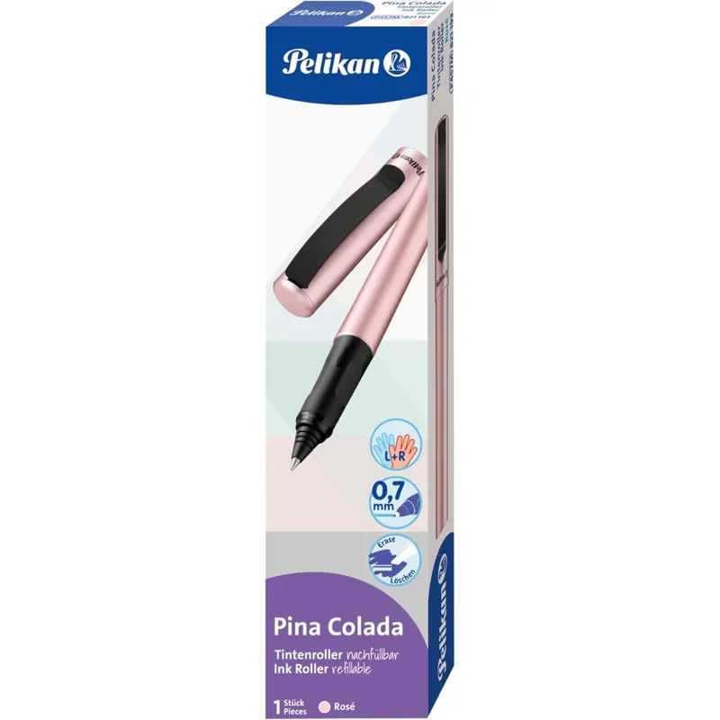 Pelikan 821193 Tintenroller Pina Colada inkl. Standard-Tintenpatrone, nachfüllbar, rosé, 1 Stück