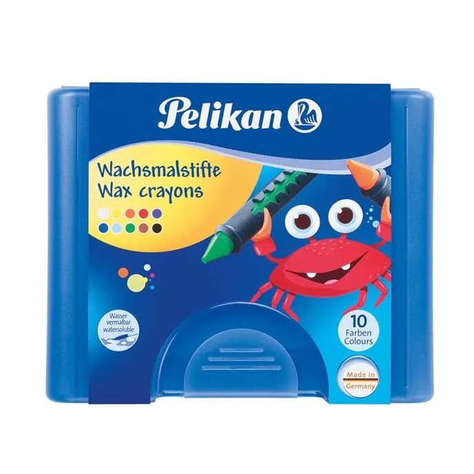 Pelikan Wachsmalstifte 10 Hülsenstifte und Schaber