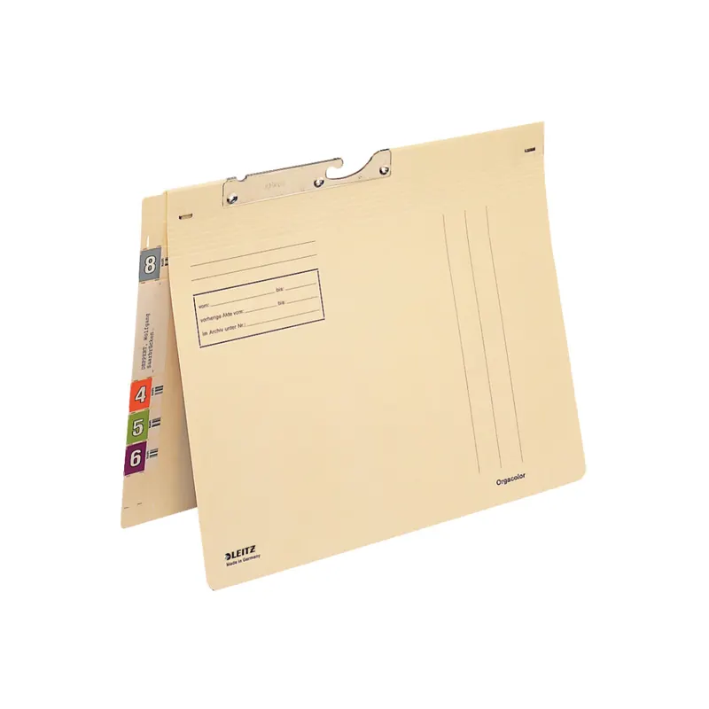Pendelhefter Leitz Orgacolor 2134 - A4 265 x 323 mm chamois kaufmännische Heftung Kraftkarton 260 g/m² Pckg/50