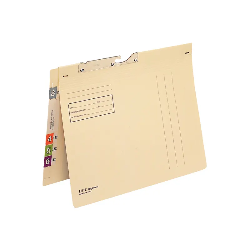 Pendelhefter Leitz Orgacolor 2139 - A4 265 x 323 mm chamois Amtsheftung Kraftkarton 260 g/m² Pckg/50