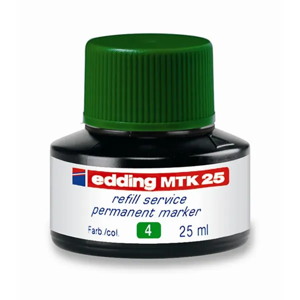 Permanentmarker Nachfülltinte edding EcoLine MTK25 - grün für Mod. 300/400/3000/3300/21/22/25 25 ml