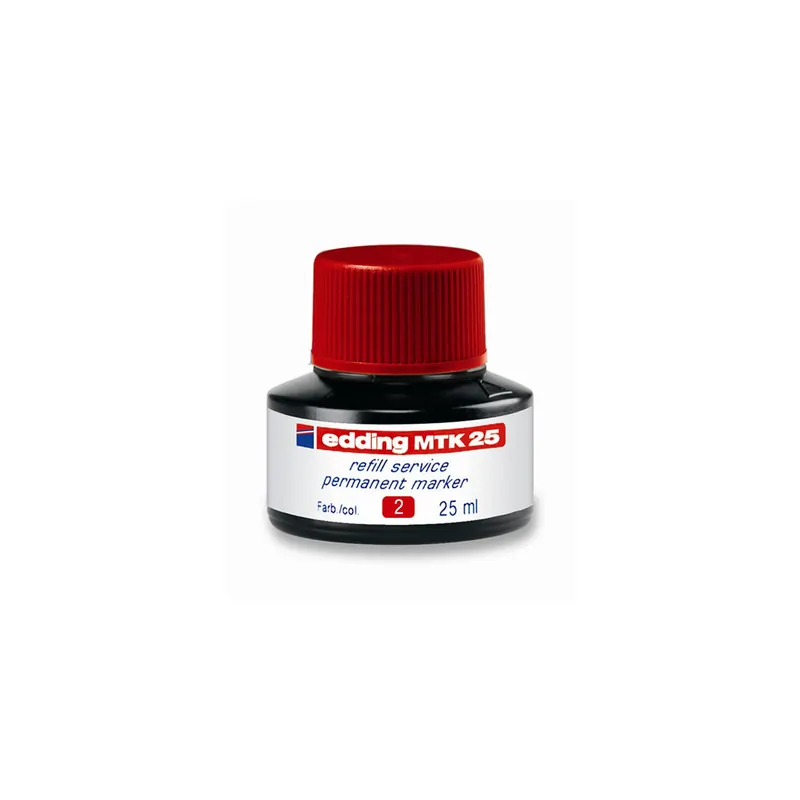 Permanentmarker Nachfülltinte edding EcoLine MTK25 - rot für Mod. 300/400/3000/3300/21/22/25 25 ml