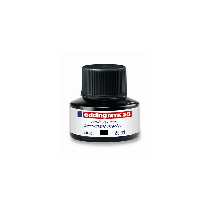 Permanentmarker Nachfülltinte edding EcoLine MTK25 - schwarz für Mod. 300/400/3000/3300/21/22/25 25 ml