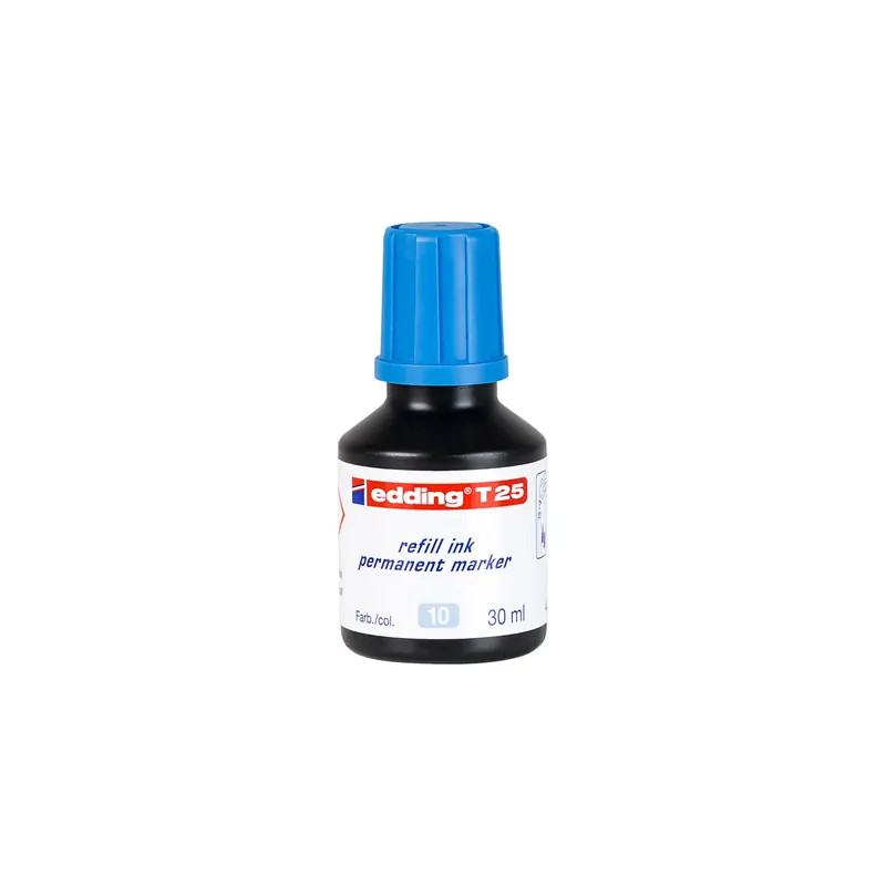 Permanentmarker Nachfülltinte edding T25 - hellblau für Mod. No1/400/500/550/800/850/3000 uvm. 30 ml