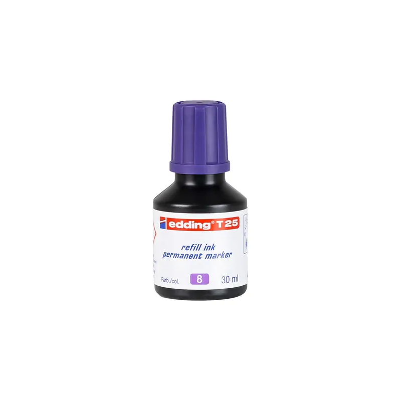 Permanentmarker Nachfülltinte edding T25 - violett für Mod. No1/400/500/550/800/850/3000 uvm. 30 ml