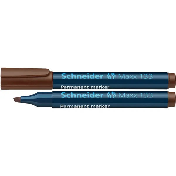 Permanentmarker Schneider Maxx 133 1133 - braun 1-4 mm Keilspitze nachfüllbar Pckg/5