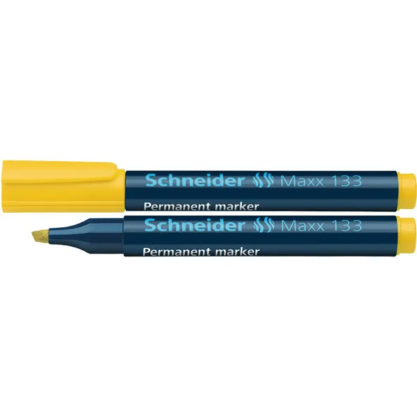 Permanentmarker Schneider Maxx 133 1133 - gelb 1-4 mm Keilspitze nachfüllbar Pckg/10