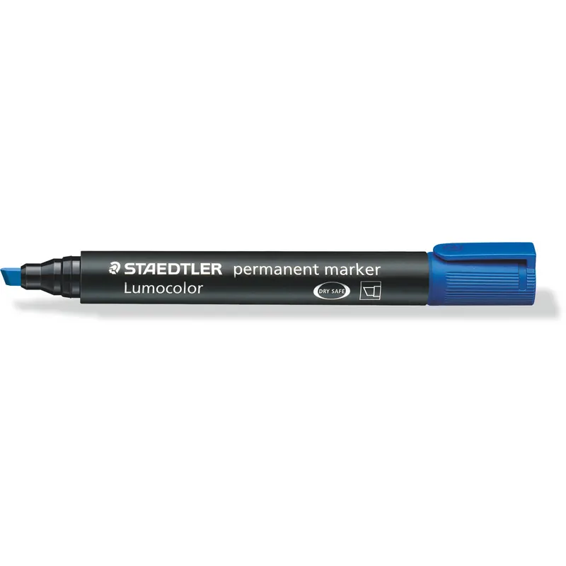 Permanentmarker Staedtler Lumocolor 350 - blau 2-5 mm Keilspitze nachfüllbar