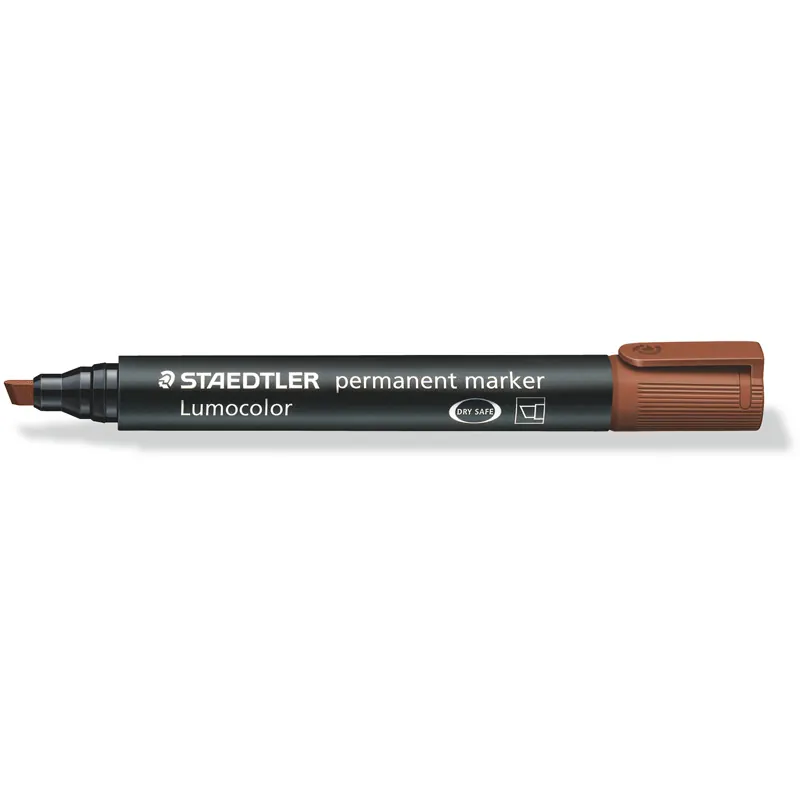 Permanentmarker Staedtler Lumocolor 350 - braun 2-5 mm Keilspitze nachfüllbar