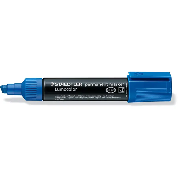 Permanentmarker Staedtler Lumocolor 385 - blau 2-7 mm Keilspitze nachfüllbar