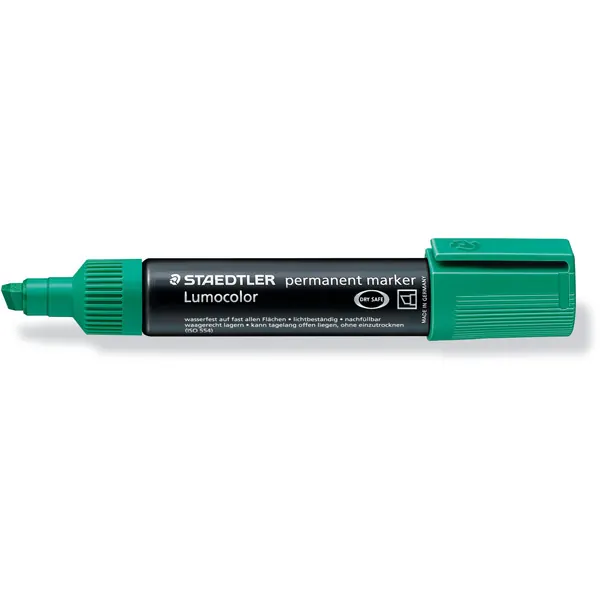 Permanentmarker Staedtler Lumocolor 385 - grün 2-7 mm Keilspitze nachfüllbar