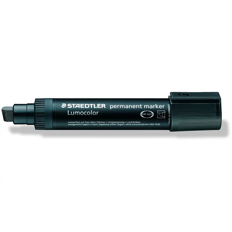 Permanentmarker Staedtler Lumocolor 388 - schwarz 2-12 mm Keilspitze nachfüllbar