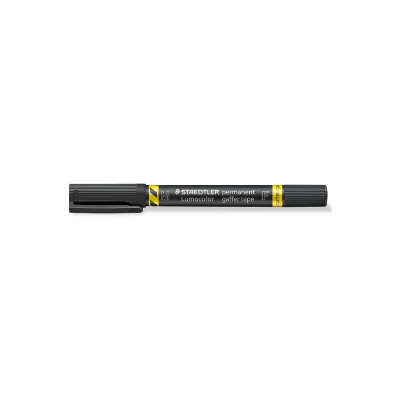 Permanentmarker Staedtler Lumocolor duo 348-9GP - schwarz 0,6 + 1,5 mm Rundspitze nachfüllbar Pckg/10