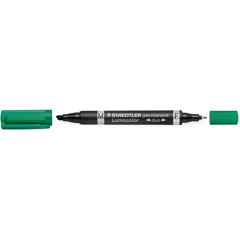 Permanentmarker Staedtler Lumocolor duo 348 - grün 0,6 + 1,5 mm Rundspitze nachfüllbar