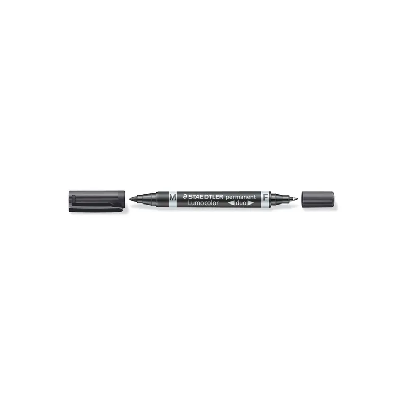 Permanentmarker Staedtler Lumocolor duo 348 - schwarz 0,6 + 1,5 mm Rundspitze nachfüllbar