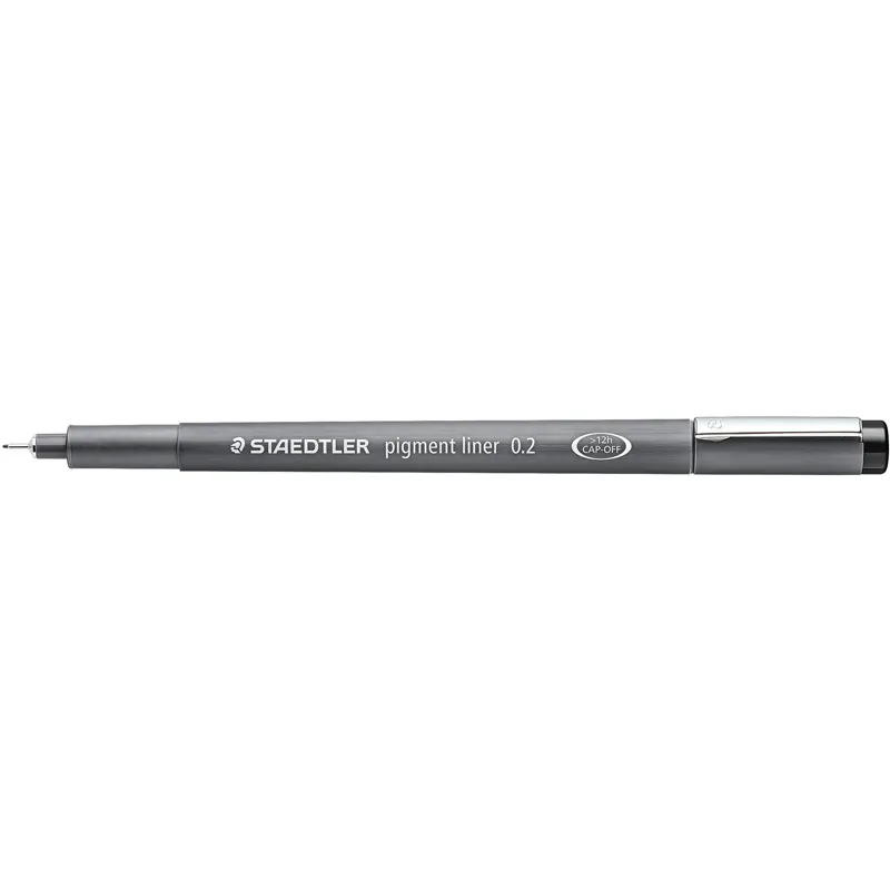 Pigmentliner Staedtler 30802-9 - schwarz 0,2 mm lange Metallspitze