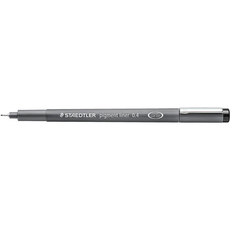 Pigmentliner Staedtler 30804-9 - schwarz 0,4 mm lange Metallspitze
