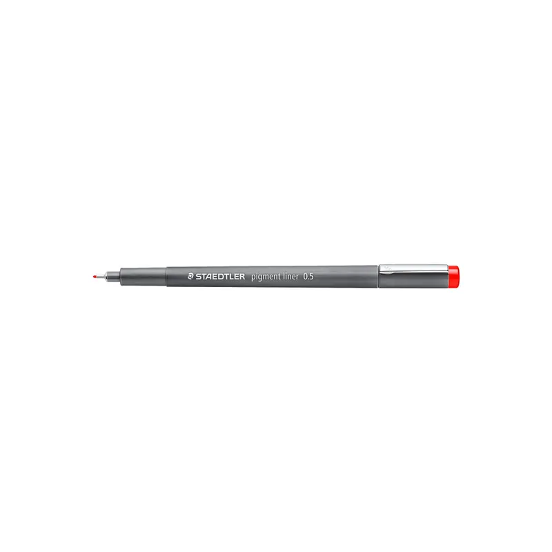Pigmentliner Staedtler 30805-2 - rot 0,5 mm lange Metallspitze