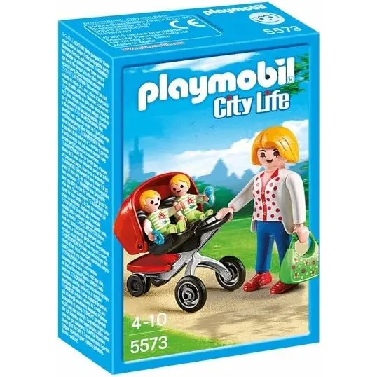 PLAYMOBIL City Life - 5573 Zwillingskinderwagen, ab 4 Jahren