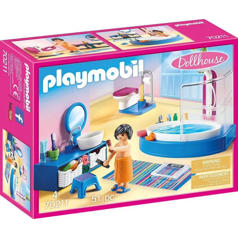 playmobil Dollhouse 70211 Badezimmer, Ab 4 Jahren
