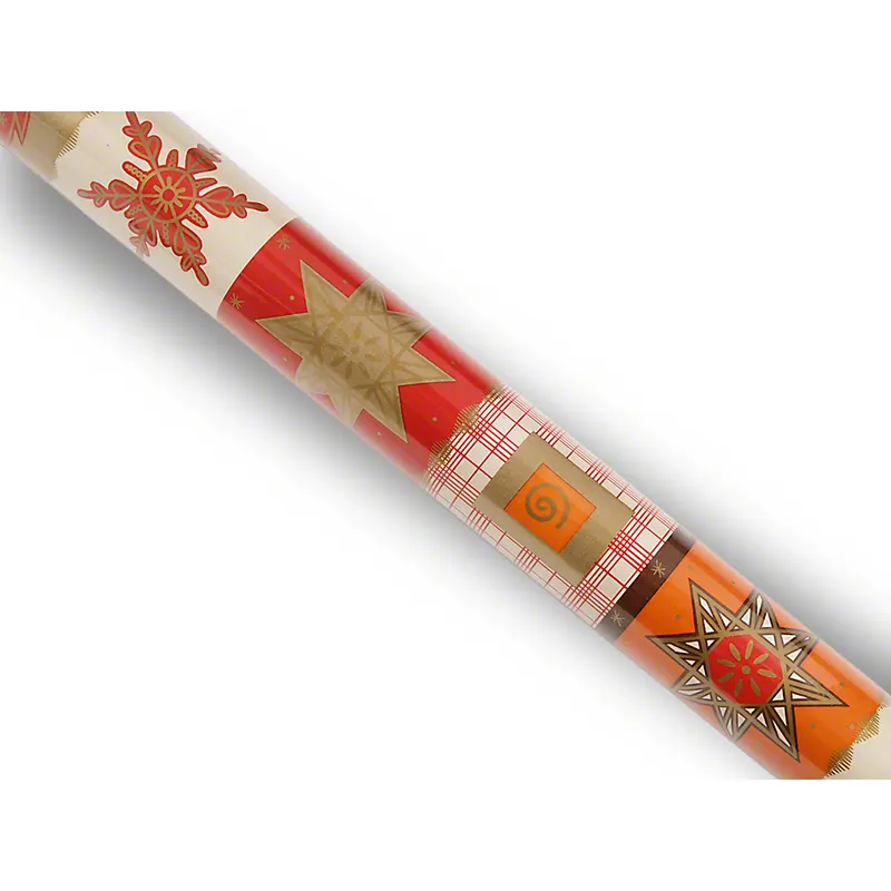 Präsenta Geschenkpapier Weihnachtsmotive, 2m x 0,7m, rot, 1 Rolle