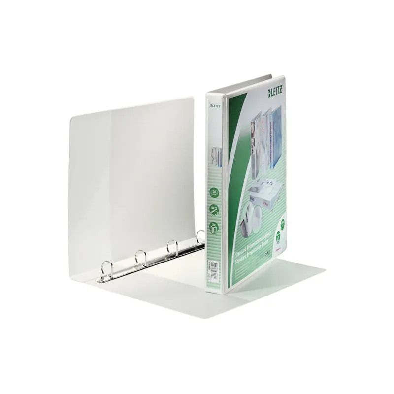 Präsentationsringbuch Leitz 4283 - A4 Überbreite weiß 4-D-Ring Mechanik Ø 20 mm für 200 Blatt PP