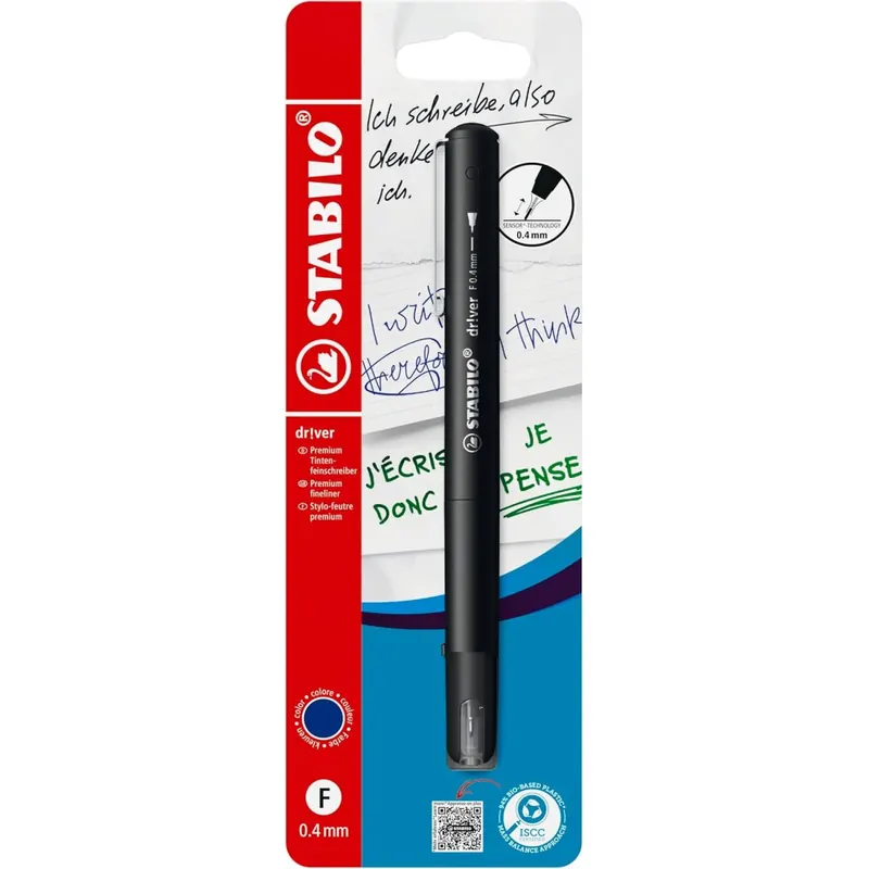 Premium-Fineliner - STABILO dr!ver - Einzelstift - blau
