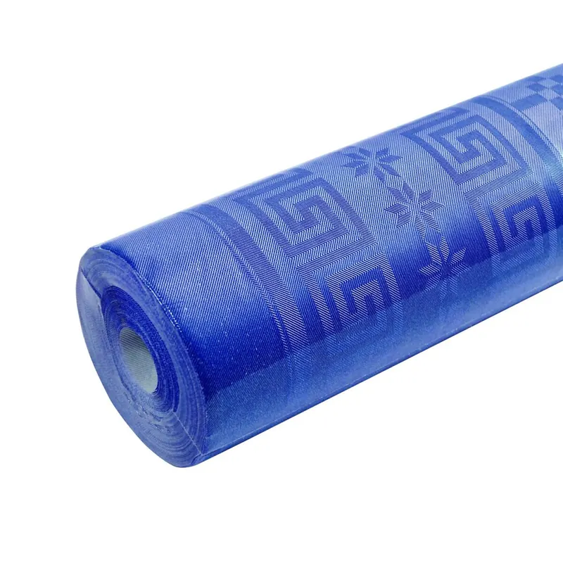 Pronappe RD260619L Papiertischdecke auf Rolle mit Damastprägung - 6x1,18m - Marineblau