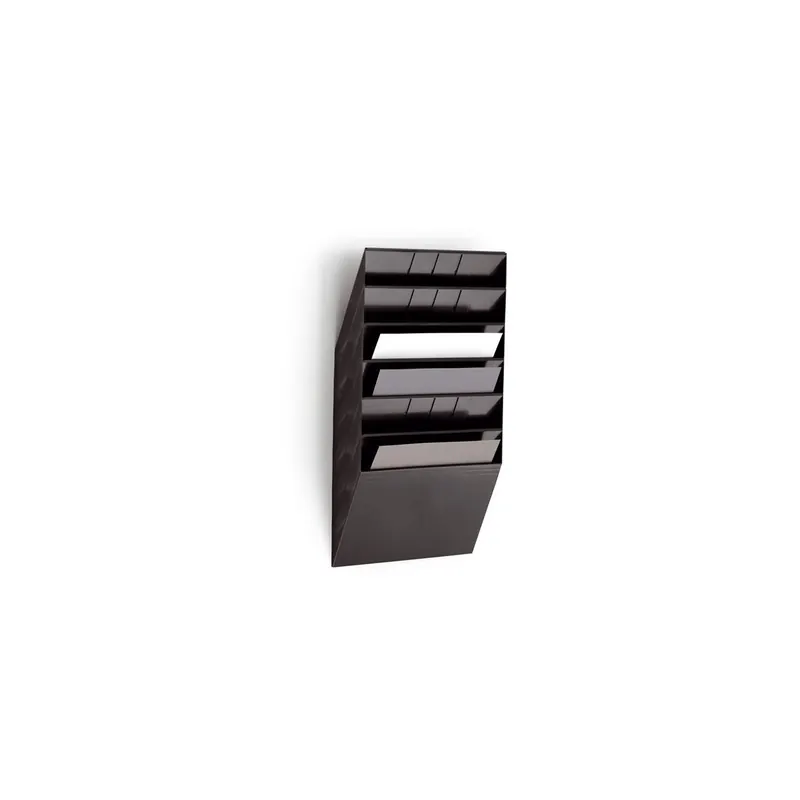 Prospekthalter Durable FLEXIBOXX 1709785060 - A4 Quer schwarz 6 Fächer Polystyrol