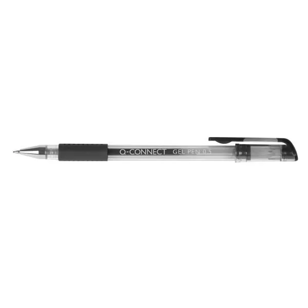 Q-Connect Gel-Schreiber, ca. 0,7 mm, schwarz, 10 Stück