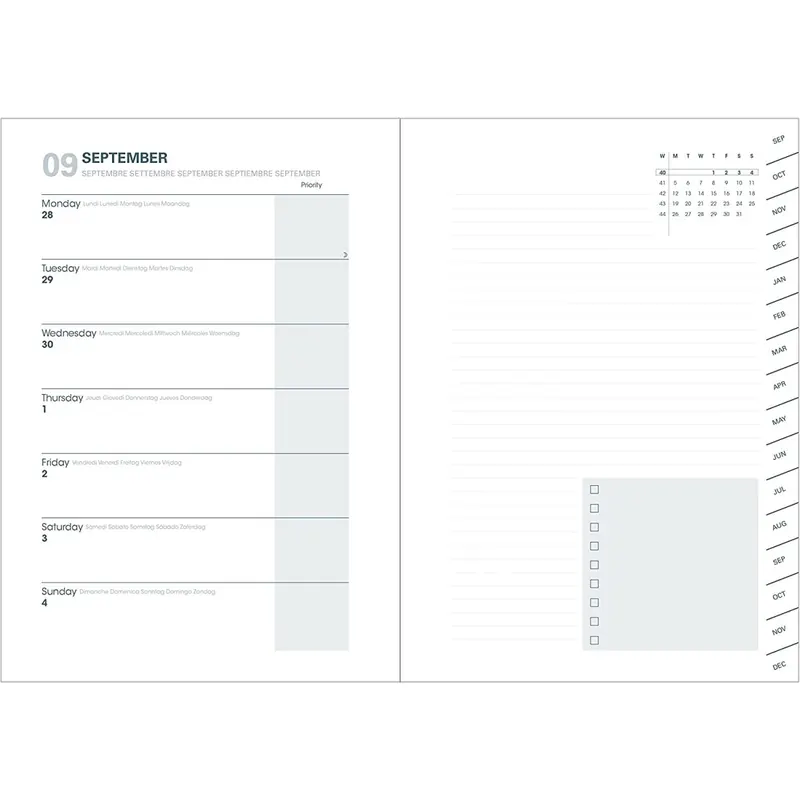 Quo Vadis Kalendereinlage Eurequart 2026: Einlage Terminkalender : Schreibtischformate