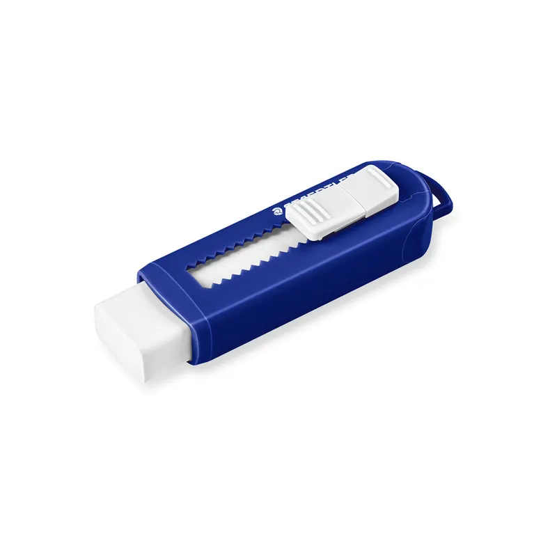 Radierer Staedtler 525PS1 - 8,6 x 2,6 x 2,2 cm weiß/blau in Schiebehülle