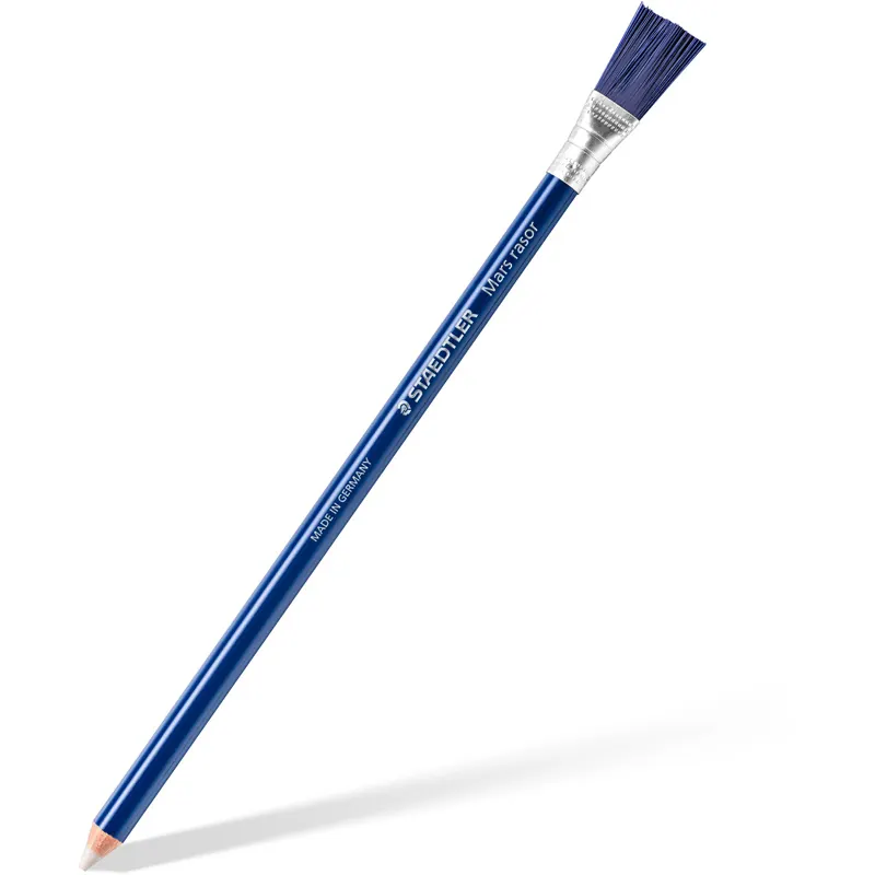 Radierstift Staedtler Mars rasor 52661 - 213 mm blau mit Bürste Synthesekautschuck für Kugelschreiber, Tinte und Tusche