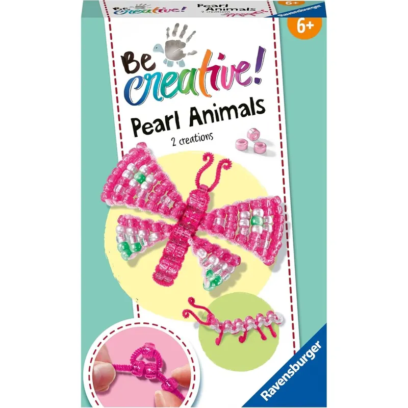 Ravensburger BeCreative Bead Animal Butterfly - Bastelset für Kinder ab 6 Jahren - 18249 - Geburtstagsgeschenke, Deko selber basteln