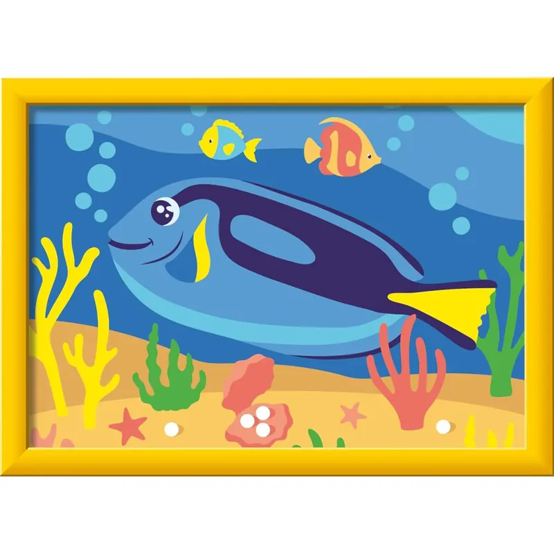 Ravensburger CreArt 12023117 - Doktorfisch - Malen nach Zahlen für Kinder ab 7 Jahre, Glitzersteine