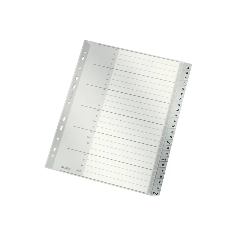 Register Leitz 1261 - A4 grau A-Z PP-Folie