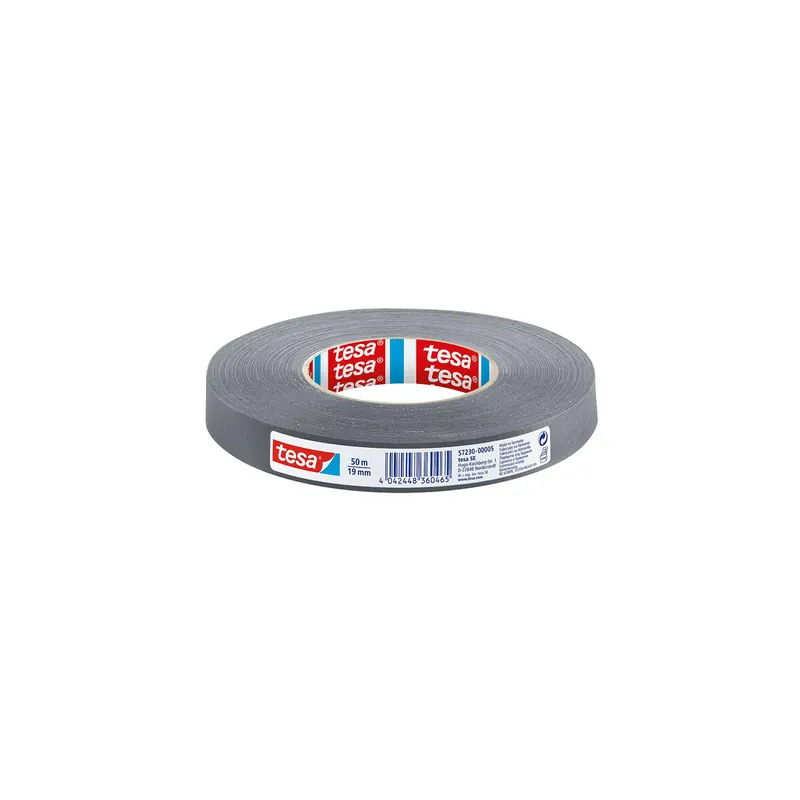 Reparaturgewebeklebeband tesa tesaband 57230 - 19 mm x 50 m grau für Privat/Endverbraucher-Anwendungen  Pckg/8