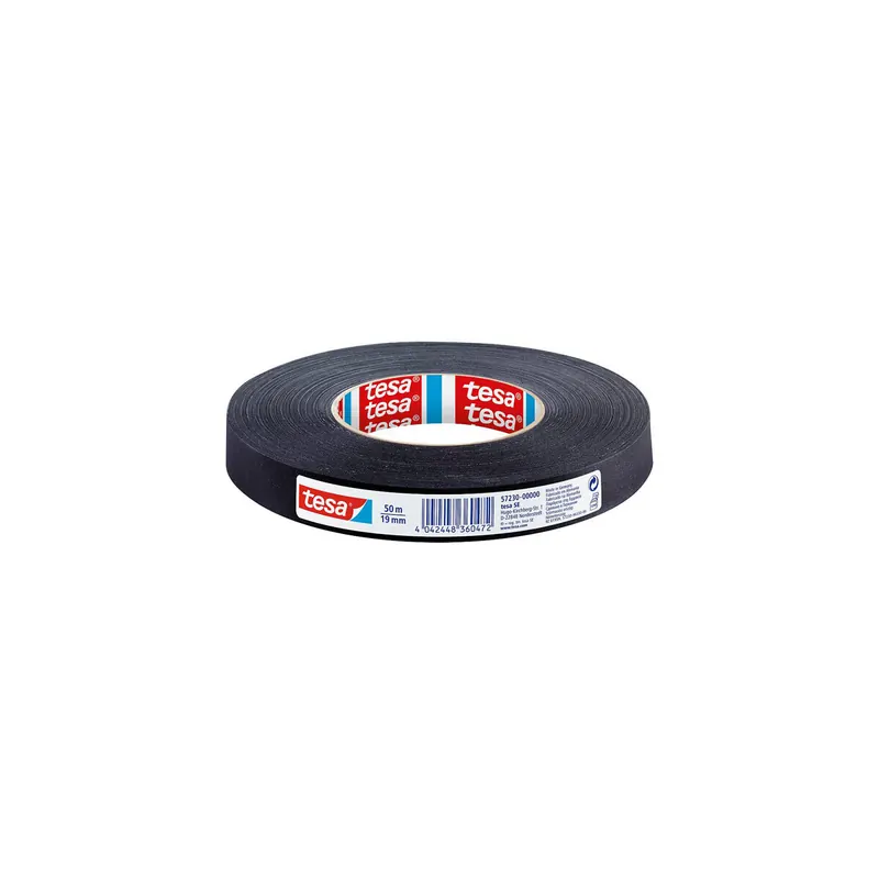 Reparaturgewebeklebeband tesa tesaband 57230 - 19 mm x 50 m schwarz für Privat/Endverbraucher-Anwendungen  Pckg/8