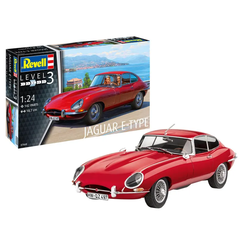 Revell Modellbausatz Jaguar E-Type (Coupé) I Originalgetreuer Modellbausatz I Maßstab 1:24 I Für Einsteiger I Unlackiert