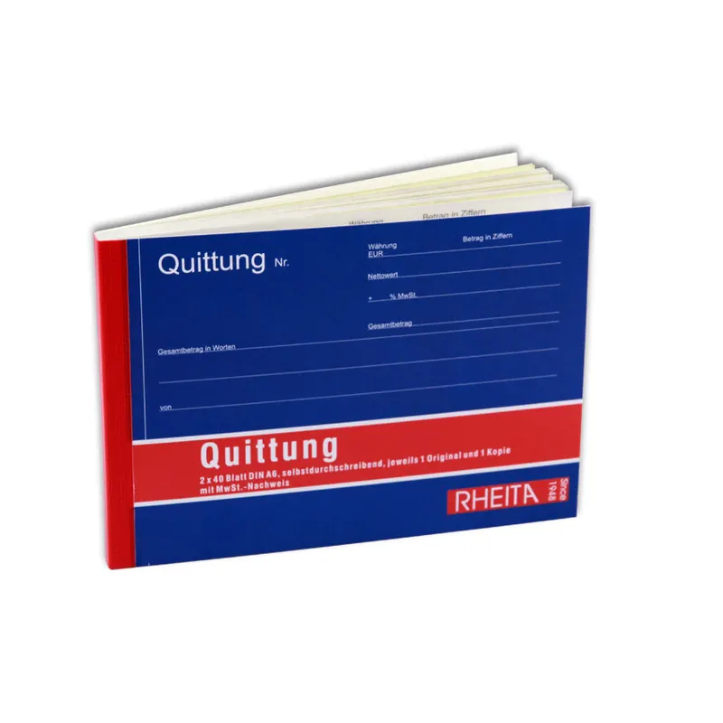 Rheita-Krautkrämer Quittungsbuch 2x40 Blatt DIN A6 selbstdurchschreibend